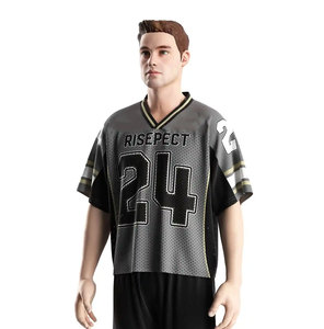 Camiseta de Fútbol Americano para Hombre, Cuello en V, Malla Transpirable, Manga Corta, Número 24, Personalizable, Talla Adulto - Product Image 3