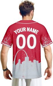Camiseta de Béisbol Personalizada con Botones, Uniforme Cosido, Nombre y Número Personalizados, Regalo para Fanáticos, Hombres, Mujeres y Jóvenes - Product Image 3