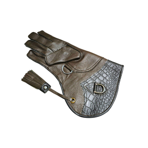 Guantes de cetrería 100% cuero vacuno, accesorios personalizados con logotipo bordado de águila y diseño de trampa para halcones - Product Image 2