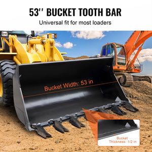 Barra per Denti di Benna per Trattore da 53 Piedi per Carichi Pesanti, Compatibile con Caricatore Compatto, con Capacità di Carico di 4560 Libbre - Product Image 5