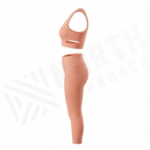 ชุดโยคะขาสั้นสำหรับผู้หญิง ไซส์พลัส ชุดออกกำลังกาย ชุดฟิตเนส ขายส่ง เสื้อผ้าออกกำลังกาย สีตามสั่ง ป้องกันแบคทีเรีย ชุด 2 ชิ้น - Product Image 3