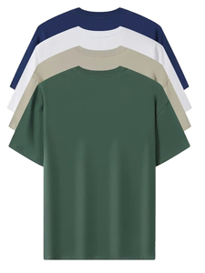 เสื้อยืดลำลองผู้ชายสำหรับฤดูร้อน ผ้าเนื้อนุ่ม ระบายอากาศได้ดี น้ำหนัก 250 กรัม ไซส์ใหญ่ สั่งทำได้ พิมพ์ลายด้านหน้า ผ้าคอตตอนผสม 100% แห้งเร็ว เป็นมิตรกับสิ่งแวดล้อม แขนสั้น - Product Image 1
