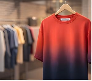 Camiseta Oversize con Degradado Ombre de Alto GSM, 240 GSM, Tela de Algodón Gruesa, Estilo Urbano, Camiseta de Moda, Logotipo Personalizado de Fábrica - Product Image 5