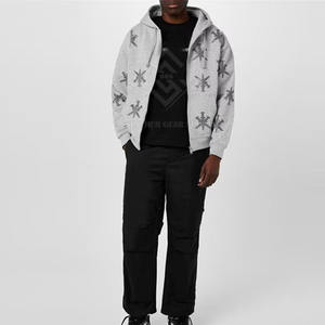 Nuevo Diseño, Sudadera con Capucha para Hombre, de Manga Larga, para Invierno, Mezcla de Algodón, Ecológica, Transpirable, con Pedrería, Precio al por Mayor, Hecha en Pakistán - Product Image 3