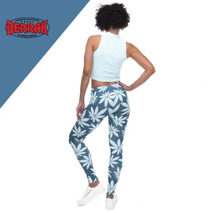 Fashion Leggings Mint Weed Printing Fitness Legging High <b>Stretch</b> Leggins High Waist Slim Sexy Legins <b>Trouser</b> <b>Women</b> Pants - Product Image 6