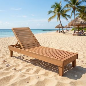 PATIO OUTDOOR LOUNGE AND <b>SUNBED</b> LOUNGER TEAK WOOD MADE IN INDONESIA - Product Image 1