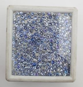 Piedra de tanzanita natural de 3 mm, corte redondo facetado, piedra suelta calibrada para la fabricación de pendientes, de fabricante indio. - Product Image 2