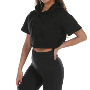 Sweat à capuche pour femme à épaules tombantes, imprimé personnalisé, en polaire blanche, imperméable, écologique, décontracté, à manches courtes, pour le printemps, en gros - Product Image 5