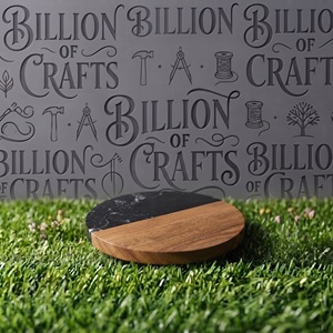 Sous-verres modernes en bois avec dessus en marbre, design antidérapant pour la décoration de table - Product Image 2
