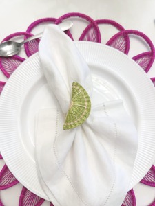 Anillo para servilletas de ratán con forma de rodaja de limón, decoración de mesa tejida a mano para fiestas en la playa, cafeterías, bares, cenas y eventos, de la India. - Product Image 4