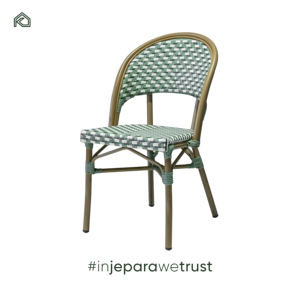 ชุดโต๊ะและเก้าอี้รับประทานอาหารกลางแจ้งสไตล์ฝรั่งเศส โมเดิร์น โครงอะลูมิเนียม สำหรับร้านอาหาร สวน และห้องนั่งเล่น - Product Image 2