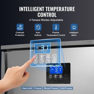 Congelatore Rapido Commerciale 114 L/4 Cu.ft, Abbattitore di Temperatura a 5 Vassoi in Acciaio Inossidabile, 4 Modalità di Congelamento, Attrezzatura di Refrigerazione per Cucina - Product Image 5