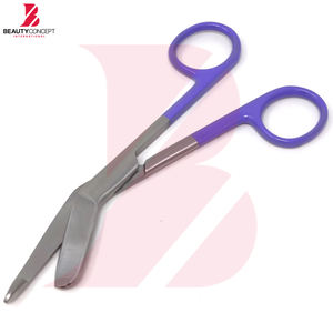 Ciseaux à pansements 5,5 pouces, manche violet, acier inoxydable, ciseaux chirurgicaux médicaux pour traumatismes, outil de premiers secours, qualité hospitalière - Product Image 2
