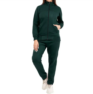 Unisex Dark Green Waterproof Solid Tracksuit 2 Piece Full <b>Zip</b> <b>Hooded</b> Sweatshirt Pants Set Casual Breathable Polyester Summer - Product Image 2
