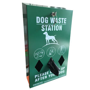 Caja dispensadora de bolsas ecológica para desechos de mascotas, estación de caca de perro, cubo de basura de aluminio para exteriores para Parque - Product Image 1