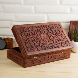 กล่องเก็บเครื่องประดับไม้แบบกำหนดขนาดเอง ทำด้วยมือโดย Perfect Enterprises - Product Image 3