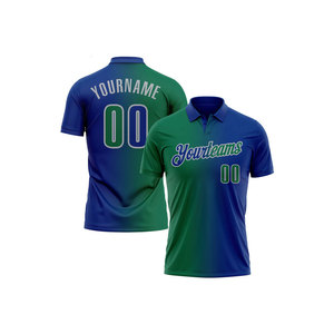 Polo personnalisé pour homme à manches courtes avec impression numérique dégradée, séchage rapide, 100% polyester, service OEM - Product Image 1