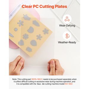 Plaques de découpe en polycarbonate transparent, lot de 6, 8,86 x 6,14 pouces, pour machines de découpe et d'embossage - Product Image 2