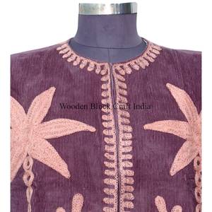 Elegantes Chalecos de Mujer con Bordado Floral de Algodón, Sin Mangas, Cortos, para Invierno y Otoño, Hechos a Mano, para Eventos y Fiestas - Product Image 6