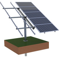 Wholesale Home Solar Ground Mount System Single Pole of Solar Panel Ground Mounting Rotator Stand