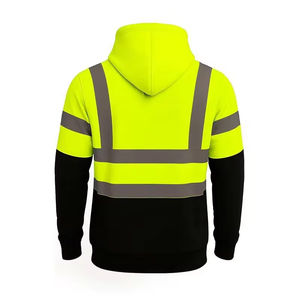 Vente en gros de sweats à capuche à manches longues réfléchissants de sécurité à haute visibilité ANSI Classe 2 avec éclairage LED, imperméables, pour les travailleurs et les géomètres - Product Image 2