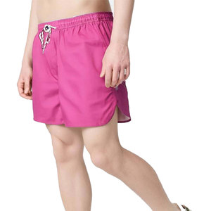 Men's Solid Pink Drawstring Waist Quick Dry Casual Sport Shorts - Product Image 6