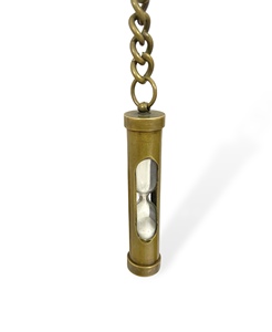 Vintage Nautical Alloy Keychain with Hourglass Sand <b>Timer</b>, Antique Metal Keyring, Custom Letterpress Printed Promotional Gift* - Product Image 2