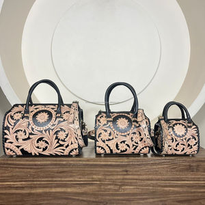 Sacs de voyage en cuir de vachette artisanal à motifs floraux, fermeture éclair, mini sac Speedy, sacs à bandoulière unisexes, vente chaude - Product Image 6