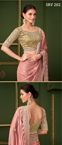 ชุดส่าหรีอินเดียสไตล์บอลลีวูดสุดหรูหรา ขายดีที่สุด ดีไซน์ทันสมัย นำเข้าจากต่างประเทศ เสื้อส่าหรีเซ็กซี่ บูติกเสื้อผ้าส่าหรี - Product Image 4