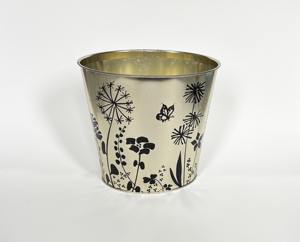 Poubelle noire en acier inoxydable argenté de qualité supérieure, motif floral et papillon, idéale pour les chambres d'enfants, les salles de classe et les bibliothèques, provenant d'Inde. - Product Image 6