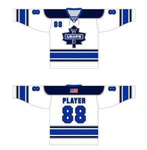 Maillot de hockey sur glace professionnel personnalisé à col en V, imprimé, respirant, à séchage rapide, en tissu antibactérien avec blocs de couleur - Product Image 4