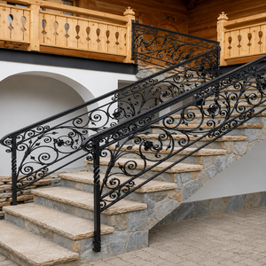 Solutions personnalisées de rampes d'escalier en fer : Créez une entrée grandiose avec des œuvres d'art métalliques exquises pour vos magnifiques maisons ! - Product Image 4