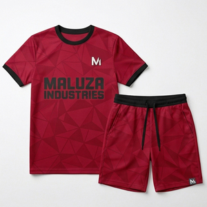 Uniforme de Fútbol Sublimado de Alta Gama, Diseño Personalizado, Ropa Deportiva de Secado Rápido, Conjunto de Camiseta y Pantalones Cortos de Fútbol con Cuello en V, Venta al Por Mayor - Product Image 1
