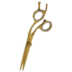 Ciseaux de coiffure professionnels en acier inoxydable, lame tranchante, pour droitiers, manche long, finition dorée, outil de coupe de cheveux - Product Image 4