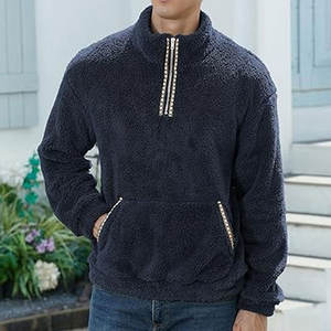 Sudadera con Cierre de Cremallera Personalizada para Hombre, Sudadera de Algodón de Alta Calidad con Bordado 3D y Logotipo - Product Image 3