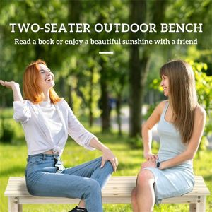 Outdoor Garden Bench Chair Stylish Patio Furniture for <b>Comfortable</b> Seating - Product Image 4