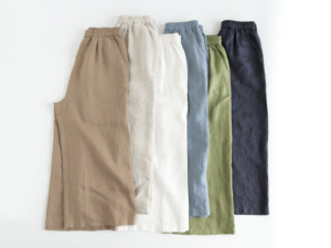<b>Men's</b> Breathable Plain Dyed Linen Harem Pants <b>Elastic</b> <b>Waist</b> Casual Summer <b>Trousers</b> - Product Image 6