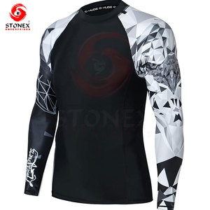 Camiseta de compresión de manga larga para hombre, transpirable, para gimnasio, entrenamiento, correr, ropa deportiva. - Product Image 5