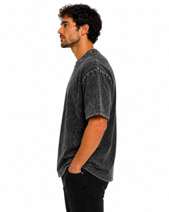 Camiseta Extra Grande Personalizada con Lavado Ácido para Hombre, Camiseta Vintage de Algodón Lavado, Estilo Urbano, Premium, Lisa, Informal - Product Image 3