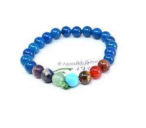 Pulsera de piedras preciosas de ágata pulida de 10MM tallada amor curación estilo Feng Shui Triple protección grabado ecológico hogar - Product Image 5