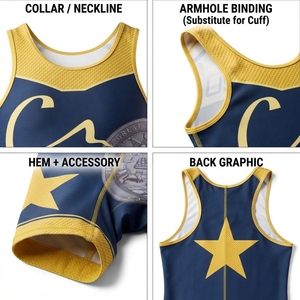Combinaison de lutte personnalisée pour hommes en spandex sublimé, design universitaire en lycra pour les athlètes professionnels des clubs, Dhirk Sports - Product Image 4
