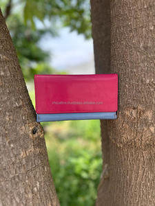 Nuevo bolso de mano de cuero de Color arcoíris reciclado hecho a mano Real para mujer, monedero multiusos de Color rechoncho elegante, tarjetero ATM, carteras de moda - Product Image 3