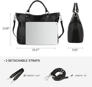 Royaa Top-Handle Genuine Leather Luxury Handbag Women Trendy Casual Crossbody Adjustable <b>Shoulder</b> <b>Strap</b> Zipper - Product Image 4