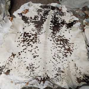Genuine Cow Skin Leather Full Pelt Hair-On Natural Color Geometric Pattern Breathable Varsity <b>Jacket</b> - Product Image 6