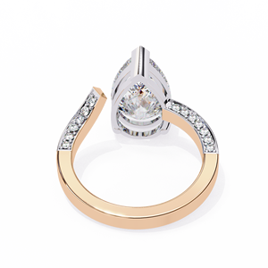 Anillo de Compromiso de Diamante de Corte Pera de 3 Quilates de Alta Calidad, Cultivado en Laboratorio, Oro de 14k, Informe IGI, Diamante VS DEF para Aniversario o Boda - Product Image 6