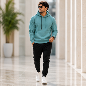 Sudadera con capucha personalizada con logo impreso, sudadera informal de camuflaje, chándal unisex de forro polar, bordado, al por mayor, de peso pesado, lisa, para hombre - Product Image 1