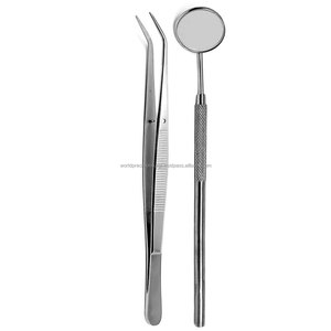 WORLD PRECISION SURGICAL Kit d'instruments dentaires professionnels en acier inoxydable, comprenant miroir, sonde exploratrice, pince, détartreur, ergonomique - Product Image 3