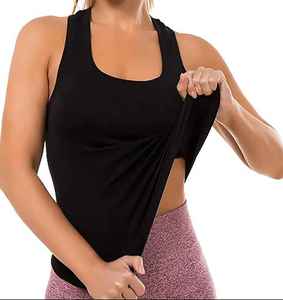 Camisetas sin mangas para mujer con logotipo personalizado OEM, producción en masa de alta calidad, ligeras, de algodón, con encaje, cuello en V gótico - Product Image 3