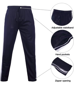 HIGHSPARK ENTERPRISES Survêtement léger réversible coupe-vent pour homme, bleu marine et blanc, avec blocs de couleur, fermeture éclair intégrale et col montant, style sportif - Product Image 4