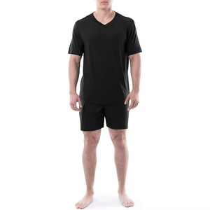 ชุดเซ็ตสองชิ้นสำหรับผู้ชายฤดูร้อนปี 2026 เสื้อยืดแขนสั้นและกางเกงขาสั้น ผ้าฝ้ายระบายอากาศ ชุดลำลอง สกรีนโลโก้ได้ น้ำหนักเบา - Product Image 1